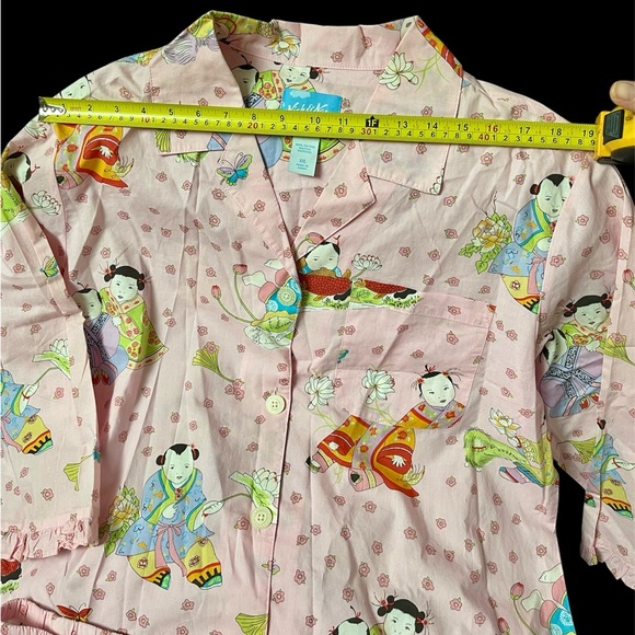 Nick & Nora Big Babies Geisha Pink Floral Pajama Set XXL NWT  Vintage Sleepwear - Picture 6 of 9